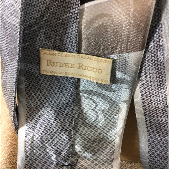 Mens RUDEE RICCO Italian Design Silk Necktie - Picture 5 of 6